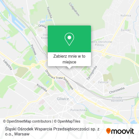 Mapa Śląski Ośrodek Wsparcia Przedsiębiorczości sp. z o.o.