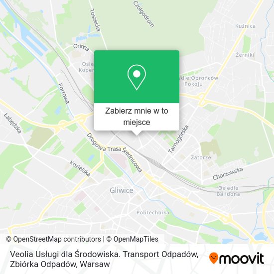 Mapa Veolia Usługi dla Środowiska. Transport Odpadów, Zbiórka Odpadów