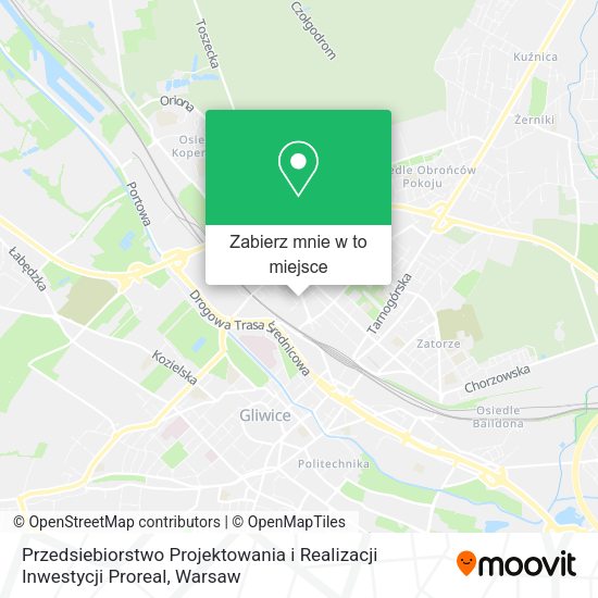 Mapa Przedsiebiorstwo Projektowania i Realizacji Inwestycji Proreal