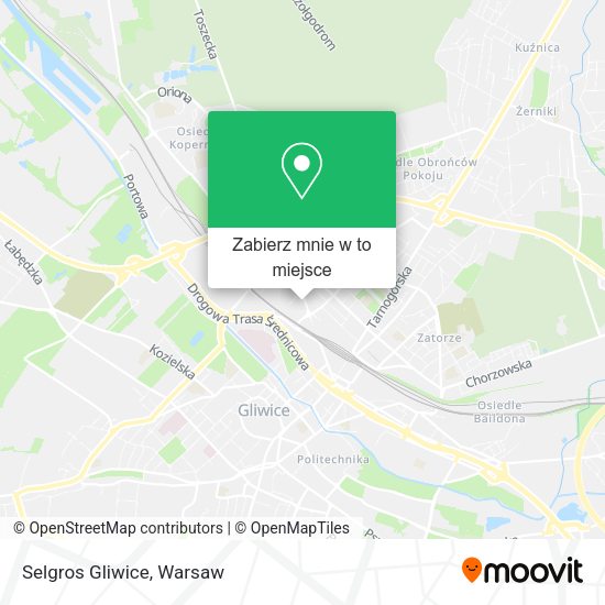 Mapa Selgros Gliwice