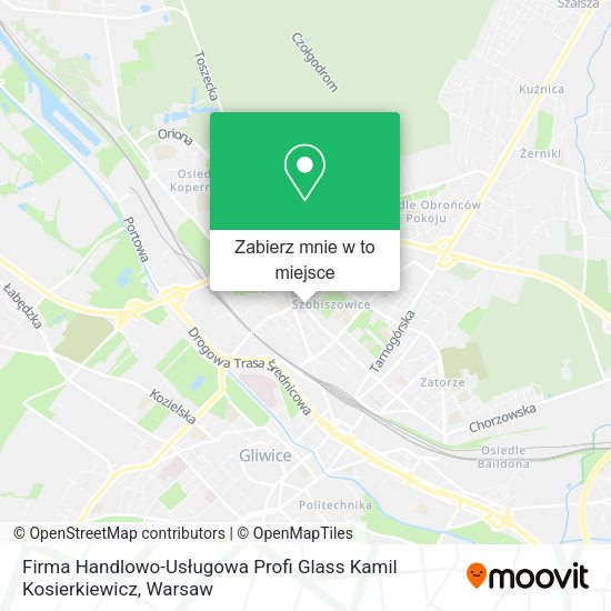 Mapa Firma Handlowo-Usługowa Profi Glass Kamil Kosierkiewicz