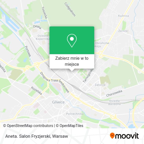 Mapa Aneta. Salon Fryzjerski