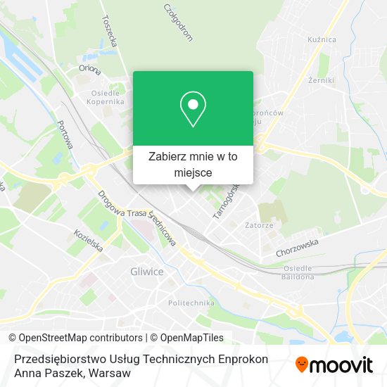 Mapa Przedsiębiorstwo Usług Technicznych Enprokon Anna Paszek