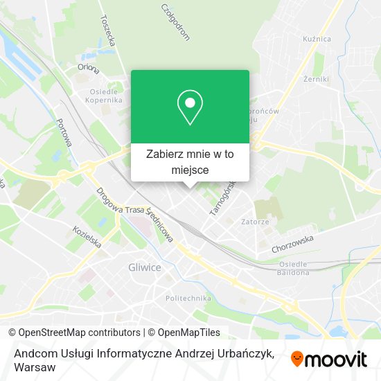 Mapa Andcom Usługi Informatyczne Andrzej Urbańczyk