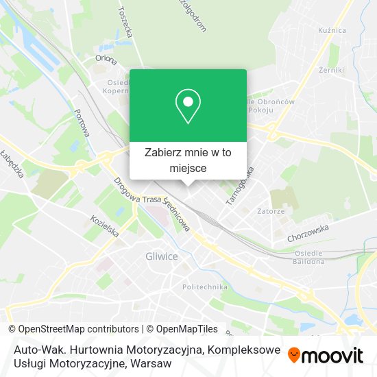 Mapa Auto-Wak. Hurtownia Motoryzacyjna, Kompleksowe Usługi Motoryzacyjne