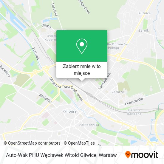 Mapa Auto-Wak PHU Węcławek Witold Gliwice