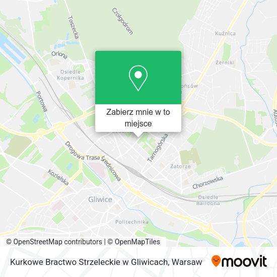 Mapa Kurkowe Bractwo Strzeleckie w Gliwicach