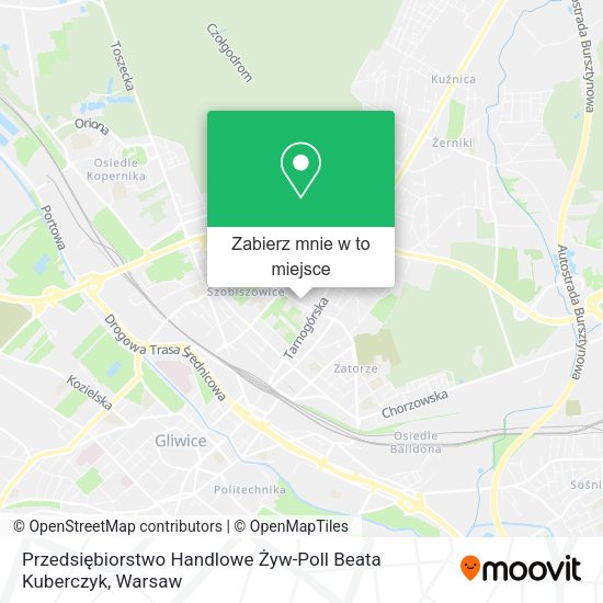 Mapa Przedsiębiorstwo Handlowe Żyw-Poll Beata Kuberczyk