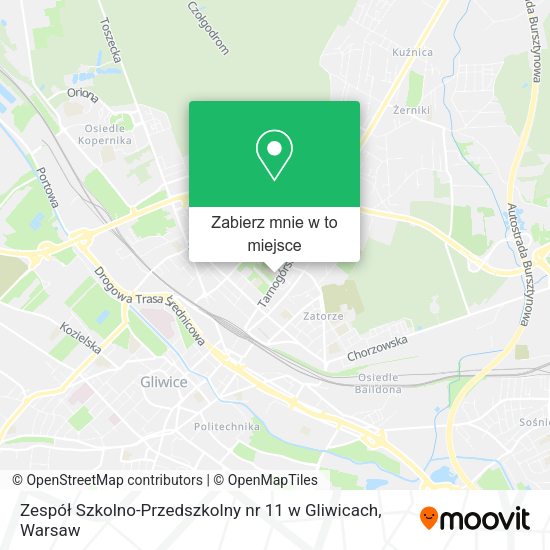 Mapa Zespół Szkolno-Przedszkolny nr 11 w Gliwicach