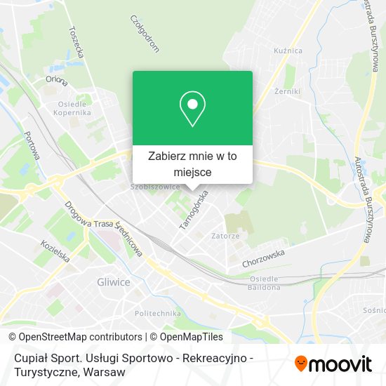 Mapa Cupiał Sport. Usługi Sportowo - Rekreacyjno - Turystyczne