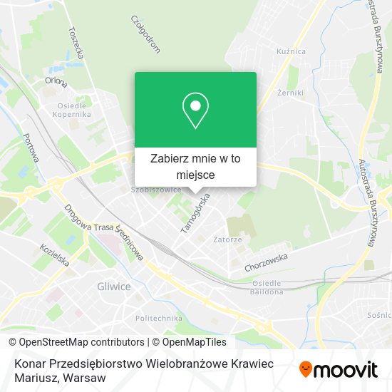 Mapa Konar Przedsiębiorstwo Wielobranżowe Krawiec Mariusz