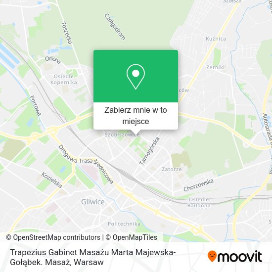 Mapa Trapezius Gabinet Masażu Marta Majewska-Gołąbek. Masaż