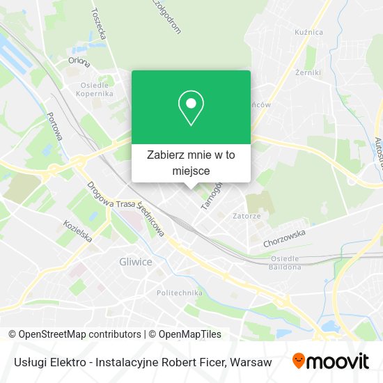 Mapa Usługi Elektro - Instalacyjne Robert Ficer