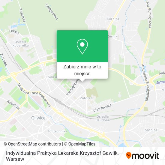 Mapa Indywidualna Praktyka Lekarska Krzysztof Gawlik