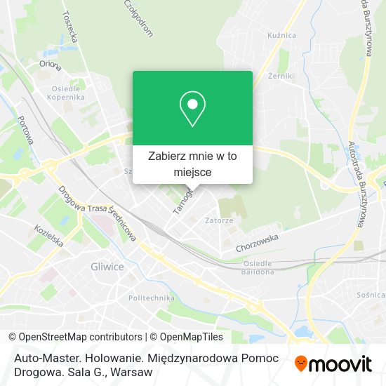 Mapa Auto-Master. Holowanie. Międzynarodowa Pomoc Drogowa. Sala G.