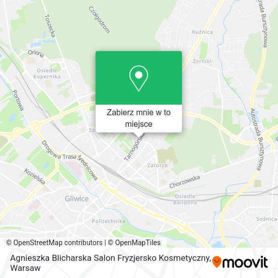 Mapa Agnieszka Blicharska Salon Fryzjersko Kosmetyczny