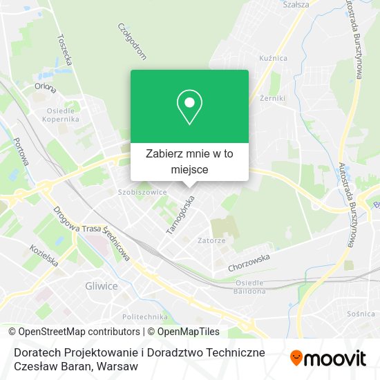 Mapa Doratech Projektowanie i Doradztwo Techniczne Czesław Baran