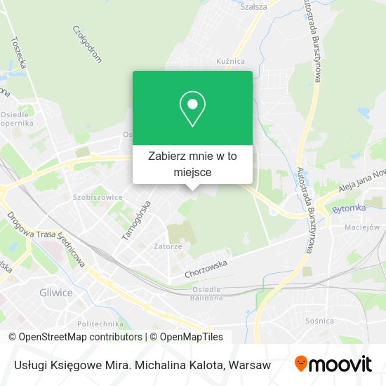 Mapa Usługi Księgowe Mira. Michalina Kalota