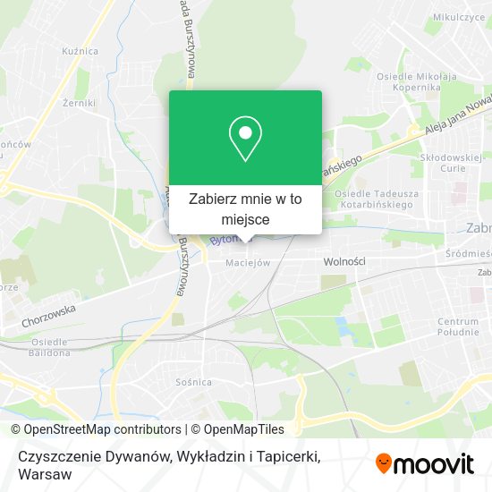 Mapa Czyszczenie Dywanów, Wykładzin i Tapicerki