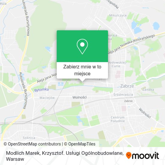 Mapa Modlich Marek, Krzysztof. Usługi Ogólnobudowlane