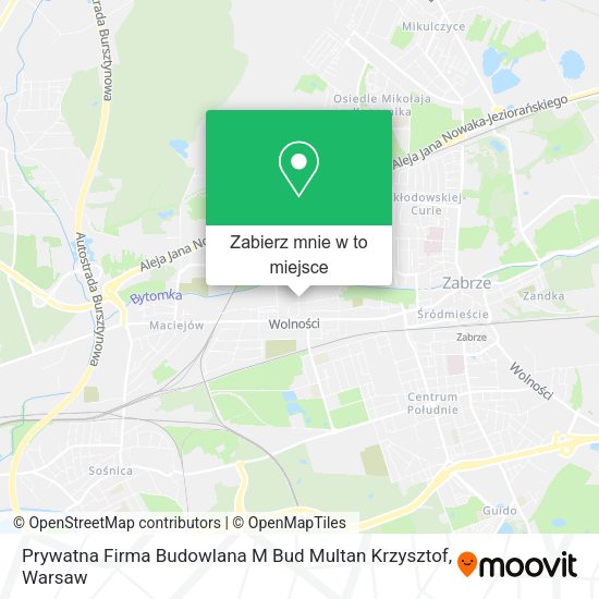 Mapa Prywatna Firma Budowlana M Bud Multan Krzysztof