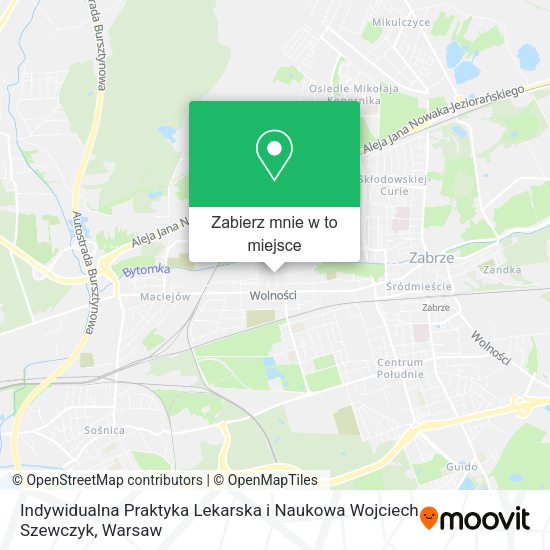 Mapa Indywidualna Praktyka Lekarska i Naukowa Wojciech Szewczyk