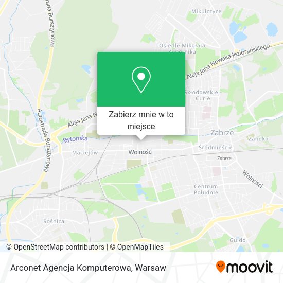 Mapa Arconet Agencja Komputerowa