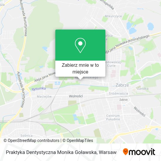 Mapa Praktyka Dentystyczna Monika Goławska