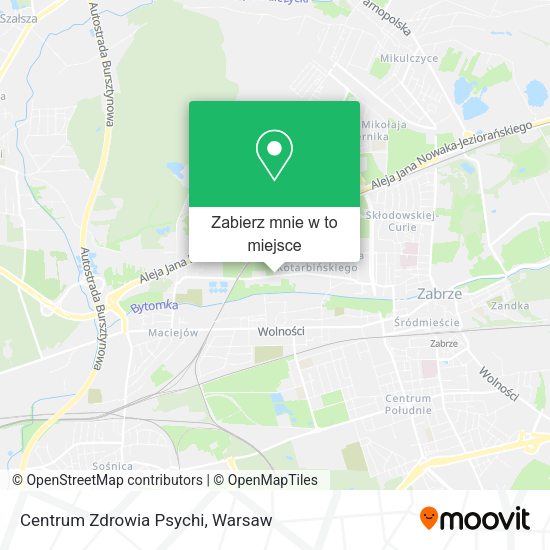 Mapa Centrum Zdrowia Psychi