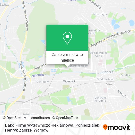 Mapa Dako Firma Wydawniczo-Reklamowa. Poniedziałek Henryk Zabrze