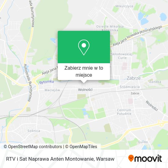 Mapa RTV i Sat Naprawa Anten Montowanie