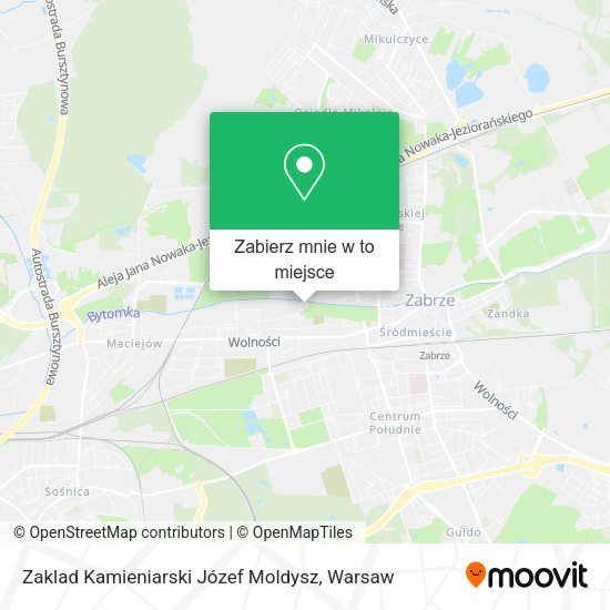 Mapa Zaklad Kamieniarski Józef Moldysz