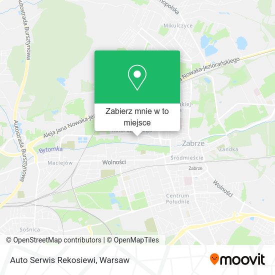 Mapa Auto Serwis Rekosiewi