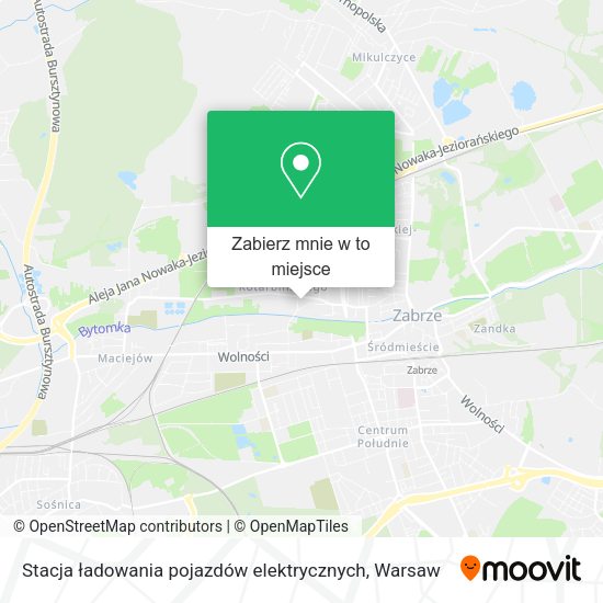 Mapa Stacja ładowania pojazdów elektrycznych