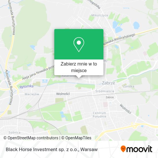 Mapa Black Horse Investment sp. z o.o.