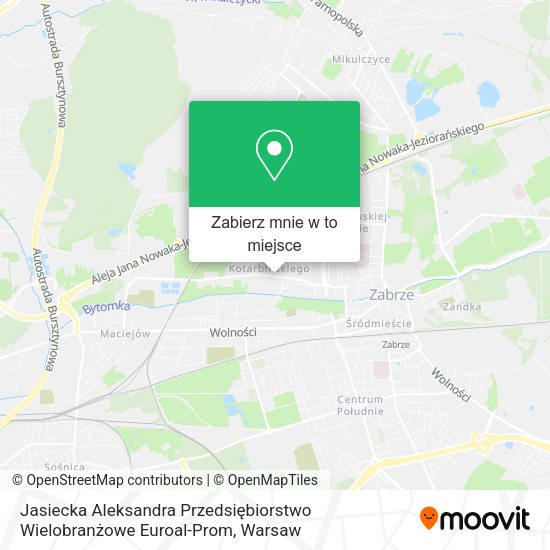 Mapa Jasiecka Aleksandra Przedsiębiorstwo Wielobranżowe Euroal-Prom