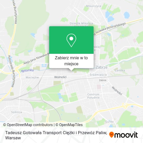 Mapa Tadeusz Gotowała Transport Ciężki i Przewóz Paliw