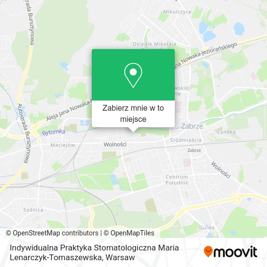 Mapa Indywidualna Praktyka Stomatologiczna Maria Lenarczyk-Tomaszewska