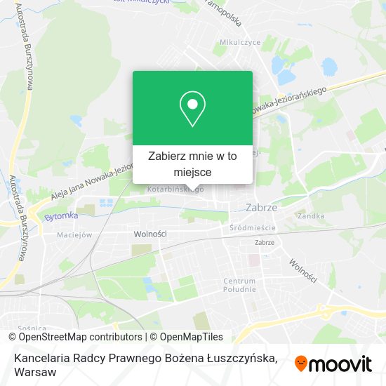 Mapa Kancelaria Radcy Prawnego Bożena Łuszczyńska