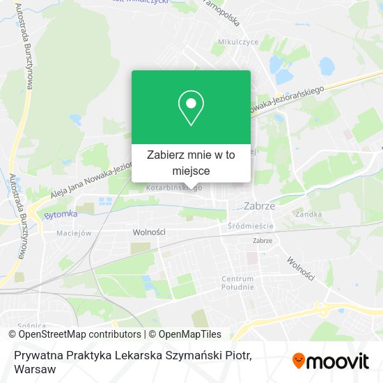 Mapa Prywatna Praktyka Lekarska Szymański Piotr