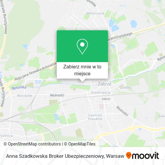 Mapa Anna Szadkowska Broker Ubezpieczeniowy