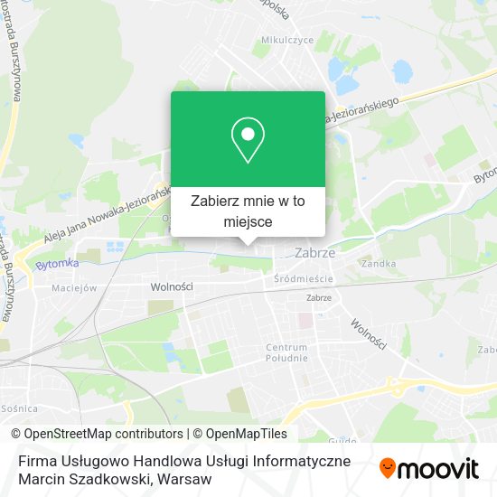 Mapa Firma Usługowo Handlowa Usługi Informatyczne Marcin Szadkowski