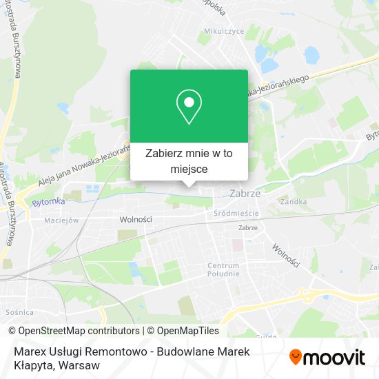 Mapa Marex Usługi Remontowo - Budowlane Marek Kłapyta