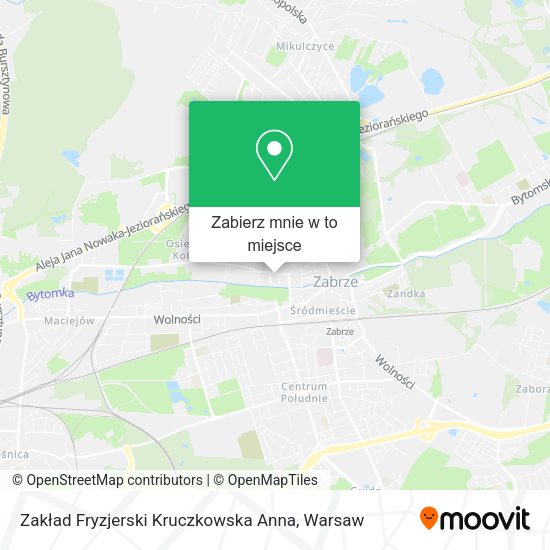 Mapa Zakład Fryzjerski Kruczkowska Anna