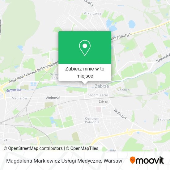 Mapa Magdalena Markiewicz Usługi Medyczne