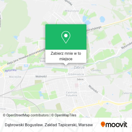 Mapa Dąbrowski Bogusław. Zakład Tapicerski