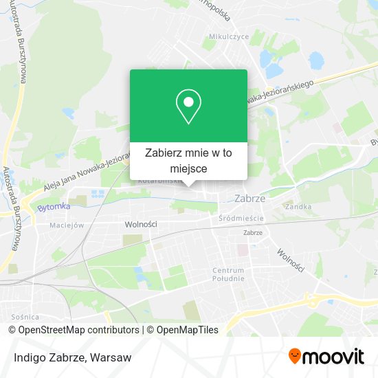 Mapa Indigo Zabrze