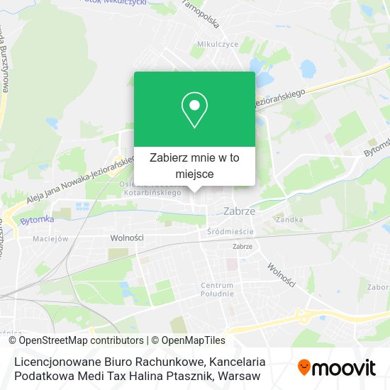 Mapa Licencjonowane Biuro Rachunkowe, Kancelaria Podatkowa Medi Tax Halina Ptasznik