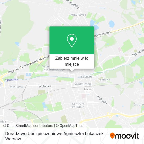 Mapa Doradztwo Ubezpieczeniowe Agnieszka Łukaszek