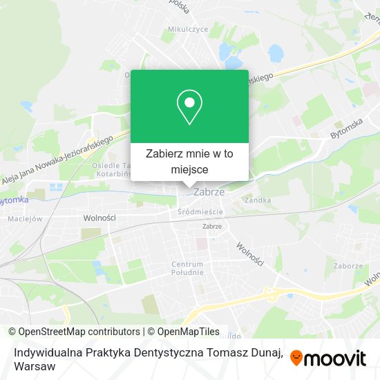 Mapa Indywidualna Praktyka Dentystyczna Tomasz Dunaj